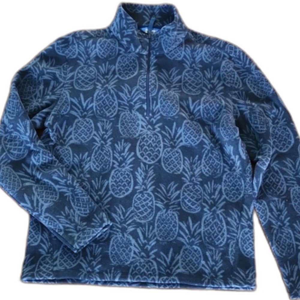 Chubbies Men's Zip Up Fleece L Pineapple Print